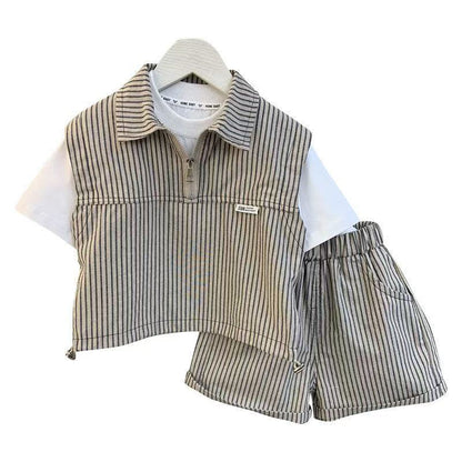 Boys Summer Shorts Suit Set
