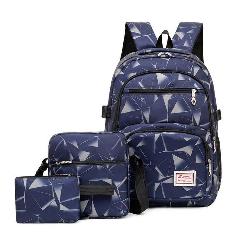 Casual Three-Piece Backpack Fashionable