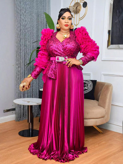 Rhinestone Sequin High Waist Party Dress