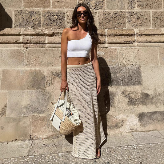 Zomerse gehaakte maxi-rok