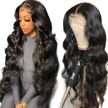 Long Curly Wavy Synthetic Full Head Cover Lace Front Wig