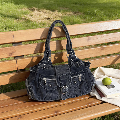 Retro Denim Women Shoulder Bag