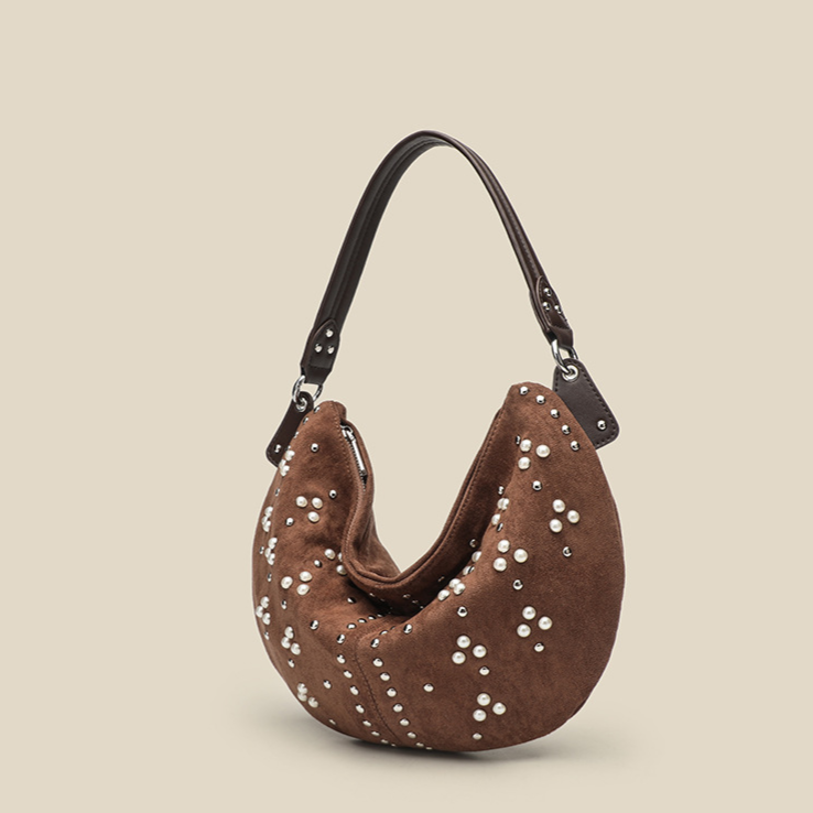 Deerskin Crescent underarm one-shoulder tote bag
