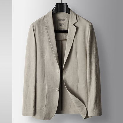 Men's single-breasted cotton casual jacket