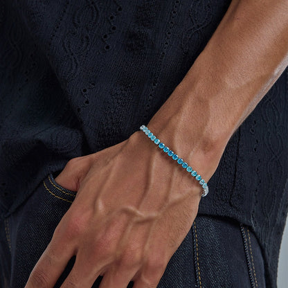 Diamond-encrusted tennis bracelet