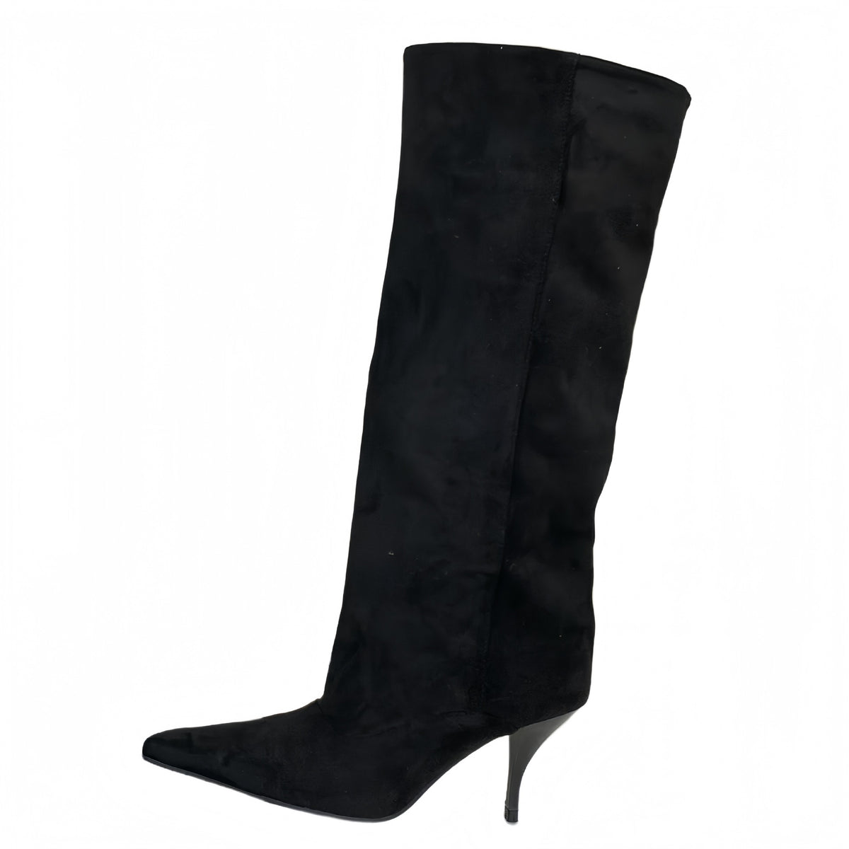 Fashion Pointed Toe High Boots Simple and Elegant Solid Color High Heel Over-the-Knee Long Boots