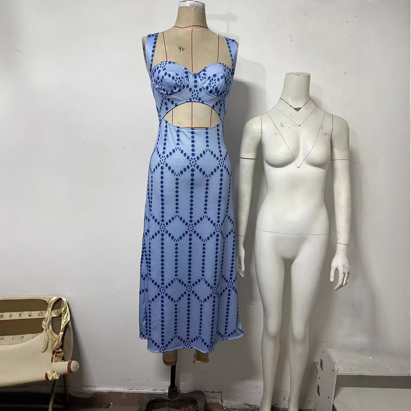 Bohemian Floral Print Tube Dress