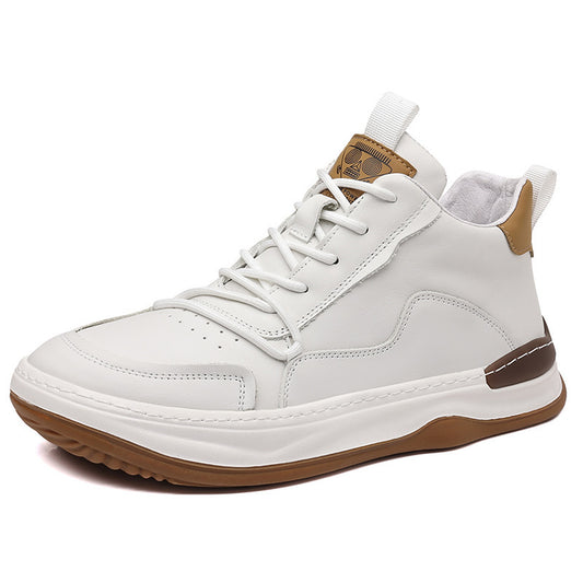Casual leren sneakers hoge of lage model voor heren