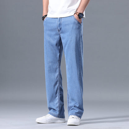 Lyocell Losse Rechte Casual Heren