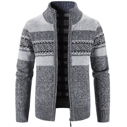 Casual gebreide cardigan met kleurblokprint