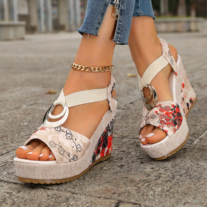 Wedge Heel Platform Sandals