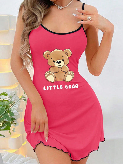 Womens Short Sleeveless Nightdress