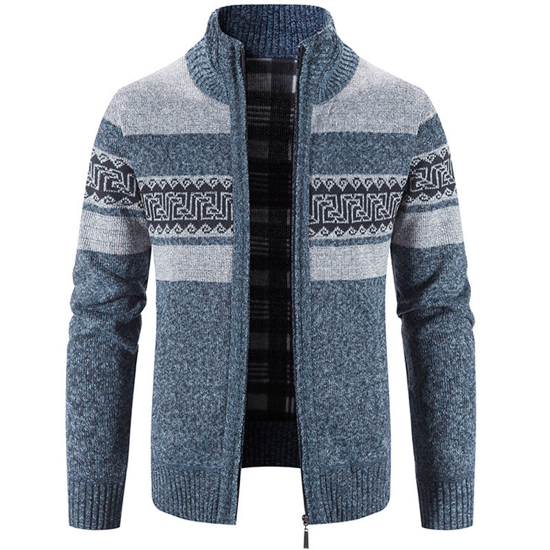 Casual gebreide cardigan met kleurblokprint