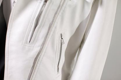 Europese en Amerikaanse dames korte PU leren motorjas