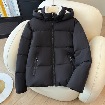 Womens Winter Hooded Short Puffer Jacket