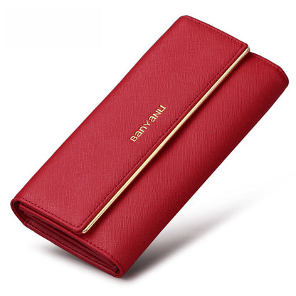 Women's Genuine Leather Tri-Fold Wallet