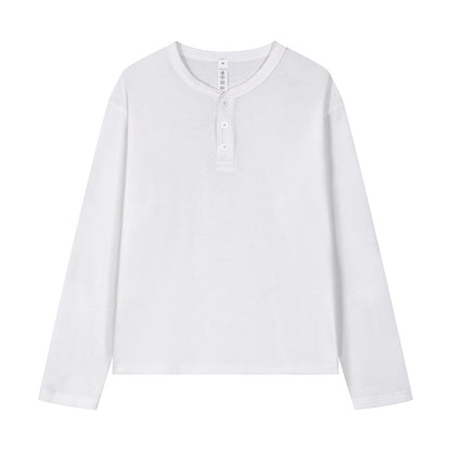 Men's Lightweight Waffle Knit Long Sleeve Henry Collar T-Shirt