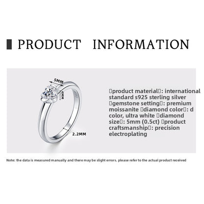Classic Six-Claw Moissanite Ring