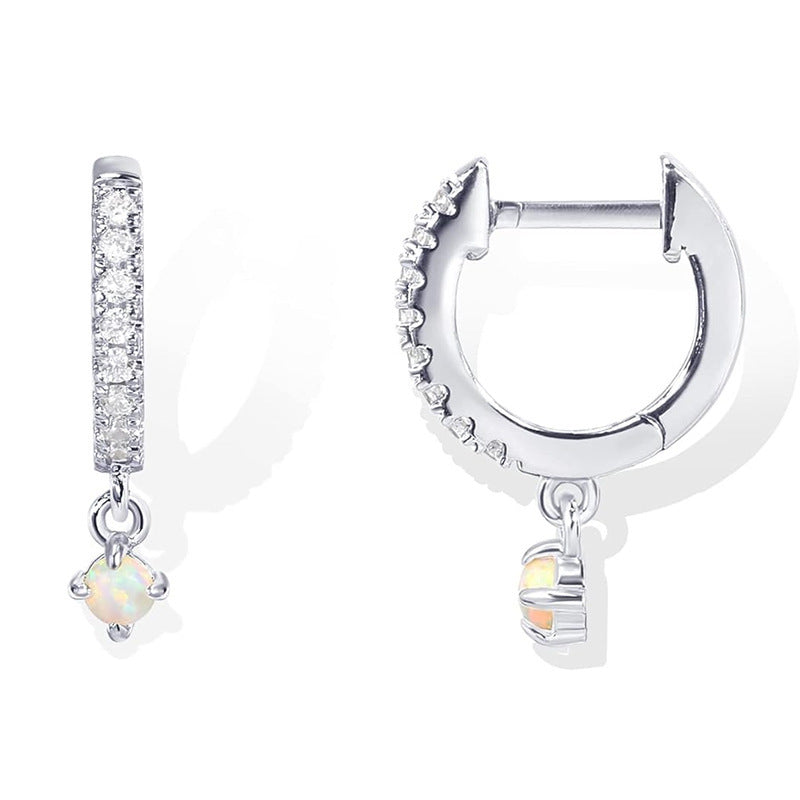 Brass Electroplated Zircon Stud Earrings