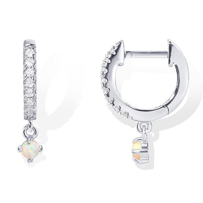 Brass Electroplated Zircon Stud Earrings