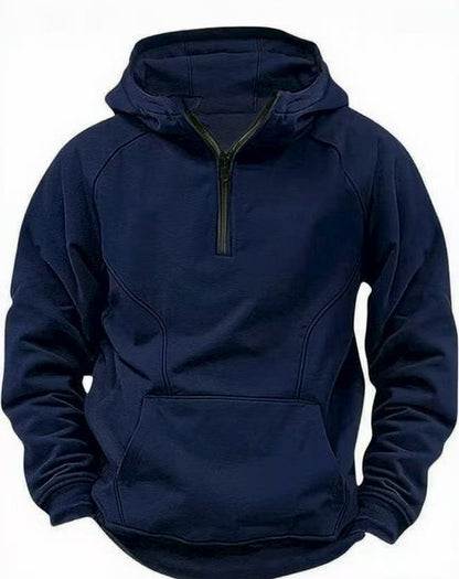 Mens Retro Hooded Zipper Jacket