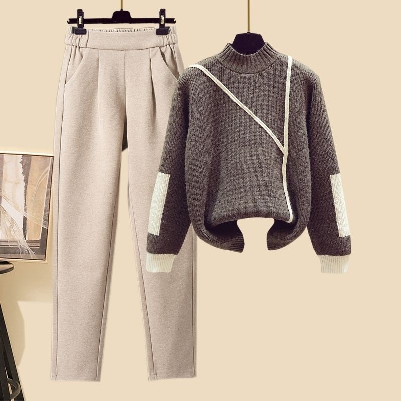 Dames puffervest coltrui baggy broek tweedelige/driedelige set of los
