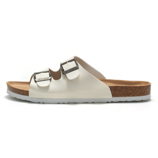 Kurken strandsandalen met gespen voor heren