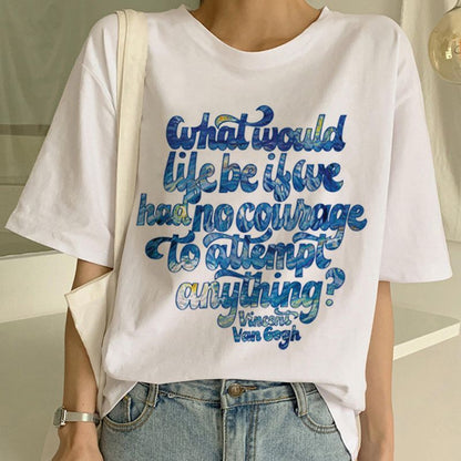 Van Gogh T-shirt Kunstschilderij T-shirt Dames