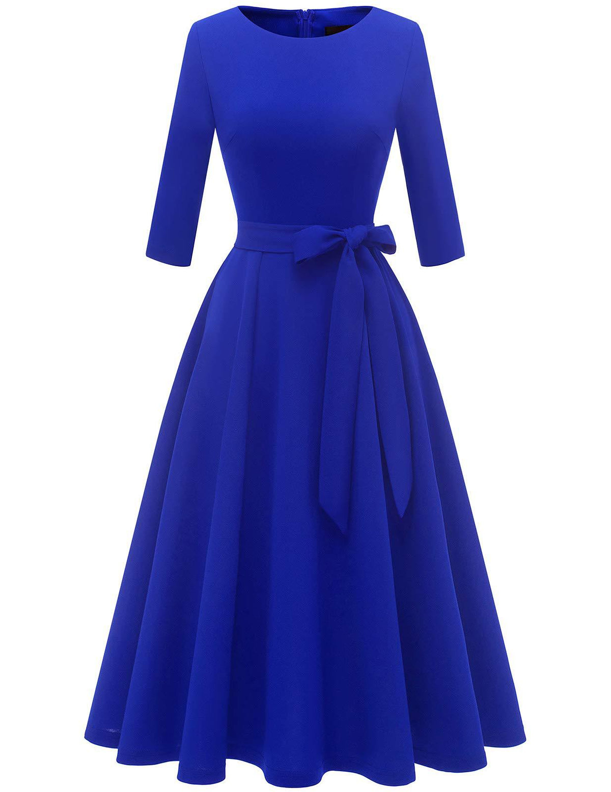 Retro Elegant Women's Evening Dress with Oversized Hem