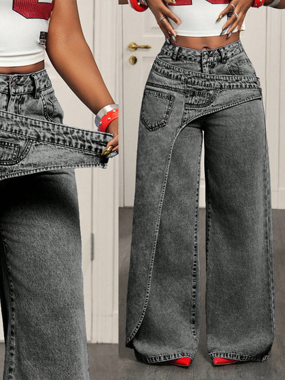 All-match Casual Irregular Women's Wide-leg Pants