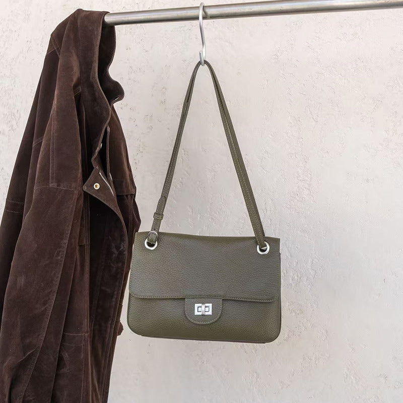 Top Grain Cowhide Leather Messenger Crossbody Shoulder Bag