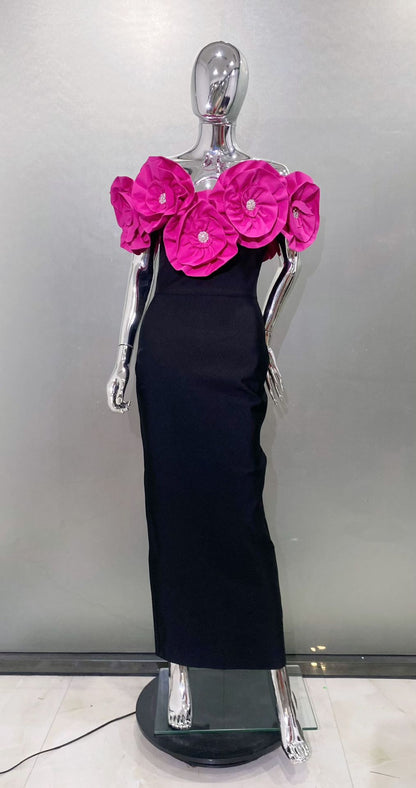 Elegant Off-Shoulder Bandage Dress