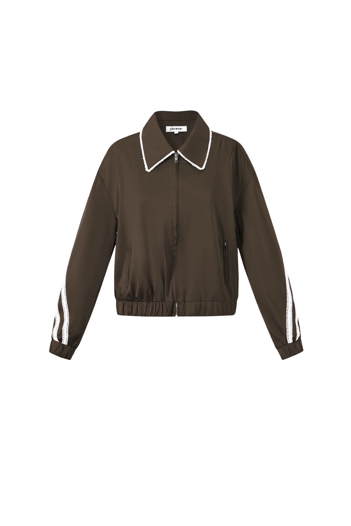 Sportief jasje met satijnen look