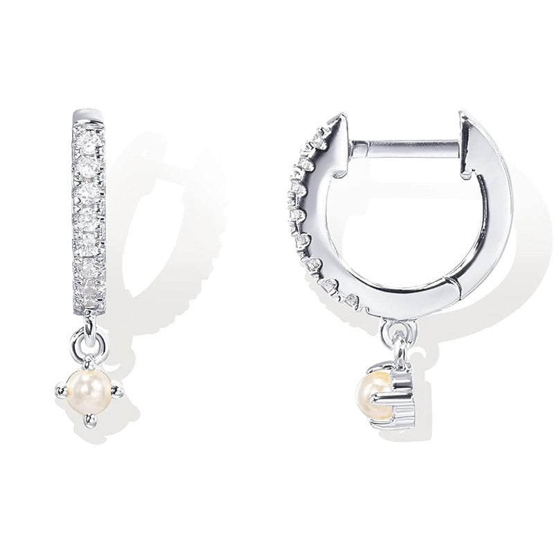 Brass Electroplated Zircon Stud Earrings