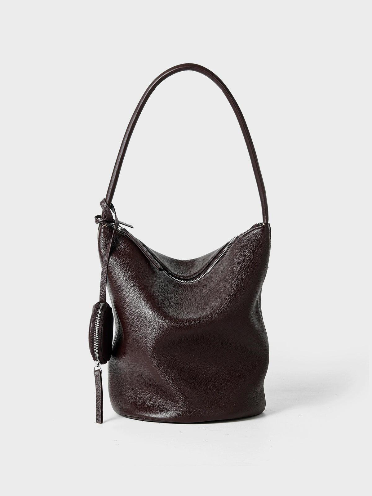 Genuine Leather Large Capacity Bucket Bag Tote Handbag