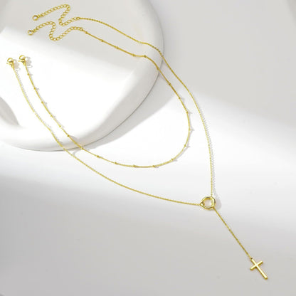 Fashion Imitation Pearl Layered Necklace with Heart Pendant for Women Men