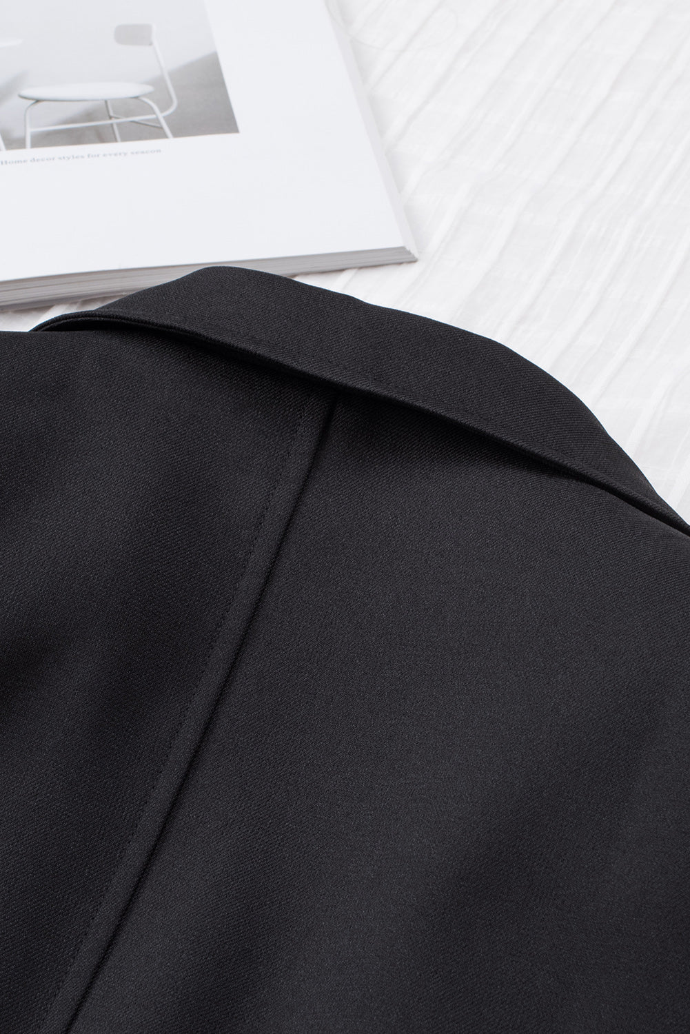 Apricot Buttoned Lapel Collar Blazer with Pocket