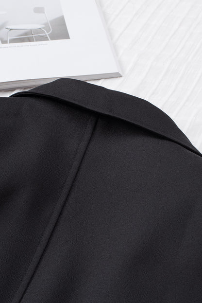 Apricot Buttoned Lapel Collar Blazer with Pocket