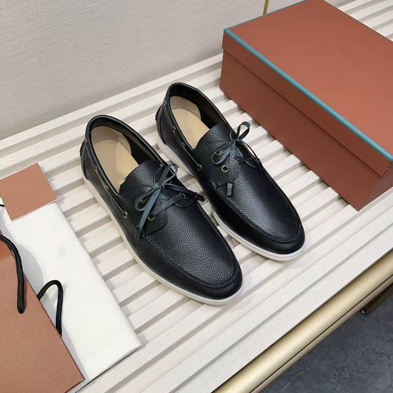 Casual Leather Shoes Simple All-match Fashion Men's Leather Loafers