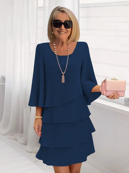 Loose Slimming Round Neck Dress