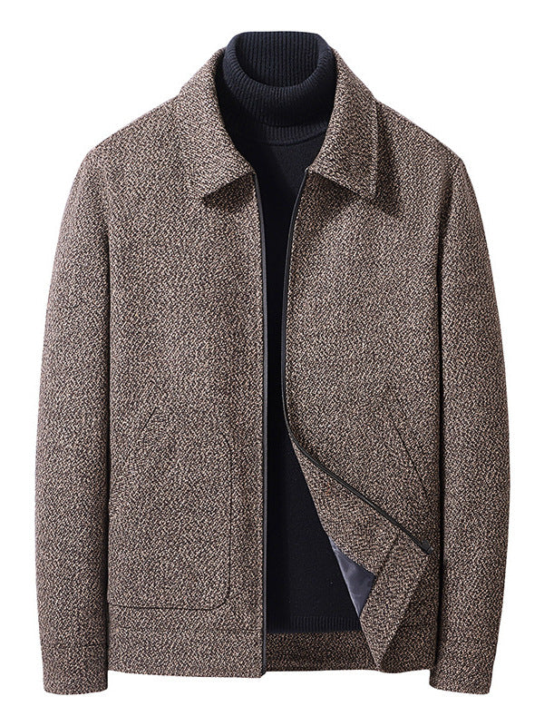 Casual Woolen Business Overcoat, Thickened and Warm Clothing