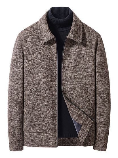 Casual Woolen Business Overcoat, Thickened and Warm Clothing