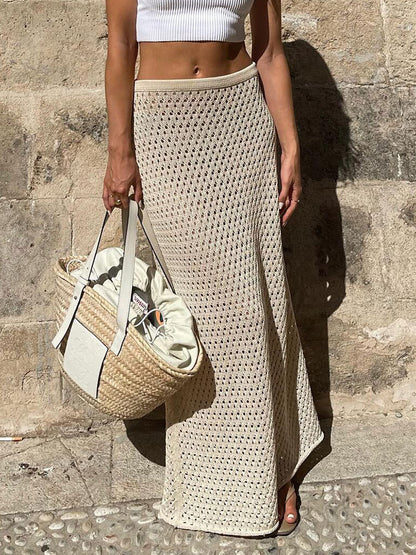 Zomerse gehaakte maxi-rok