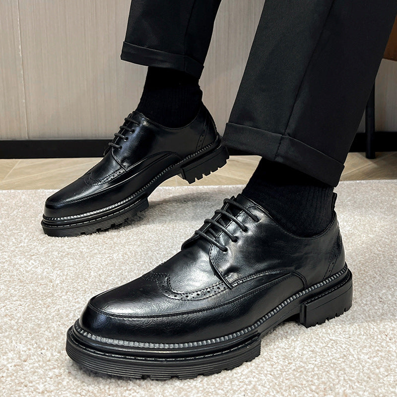 Men's leather shoes for summer