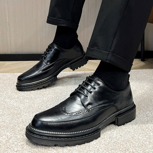 Men's leather shoes for summer