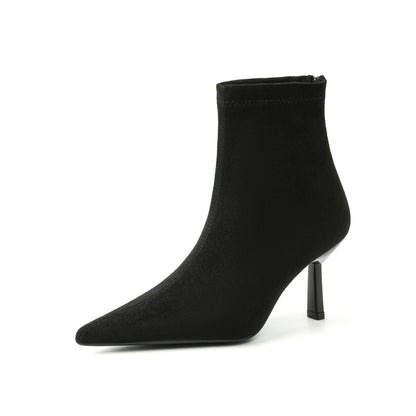 Womens Pointed Toe Stiletto Heel Boots