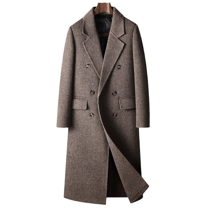 Mens Double Breasted Wool Overcoat