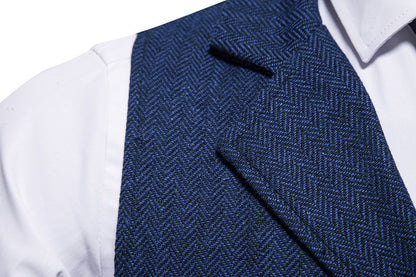 Europees enkelrijs retro vest voor heren