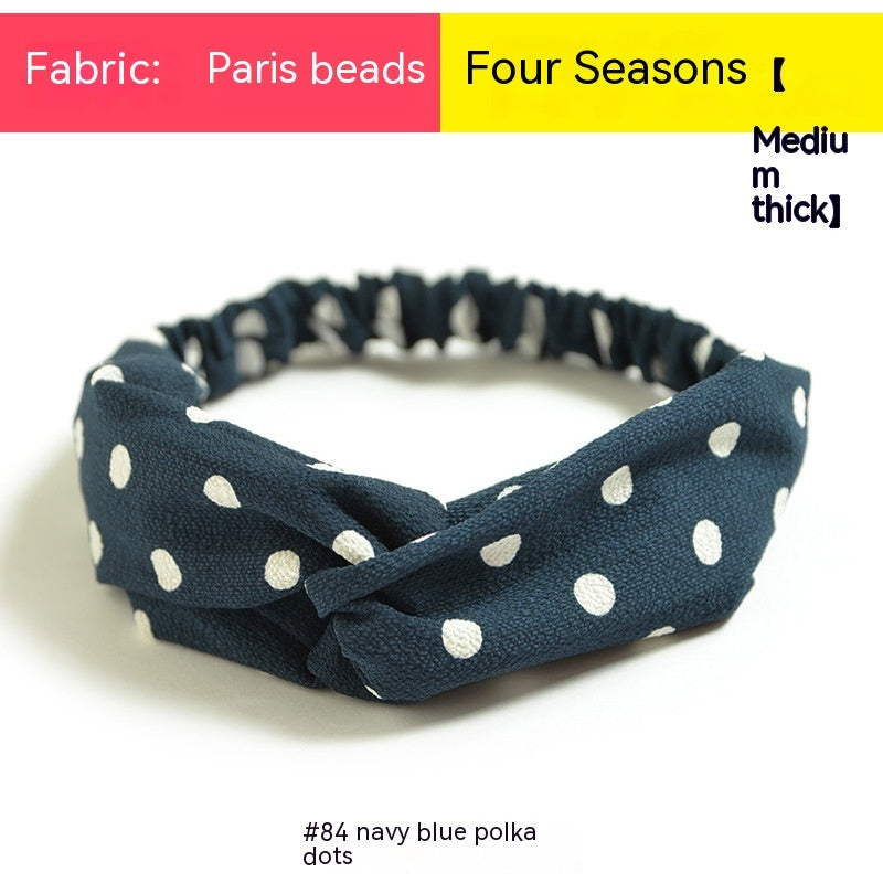 Elastische gekruiste chiffon hoofdband in Boheemse stijl