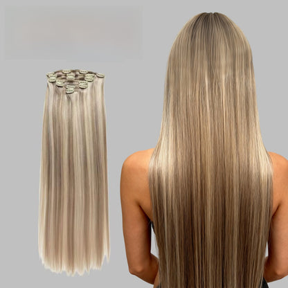 Invisible Clip-On Hair Extensions Real Human Hair